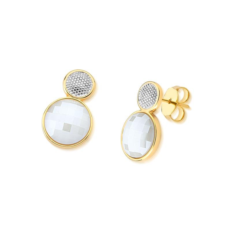 BRINCO FOLHEADO A OURO E RÓDIO BRANCO