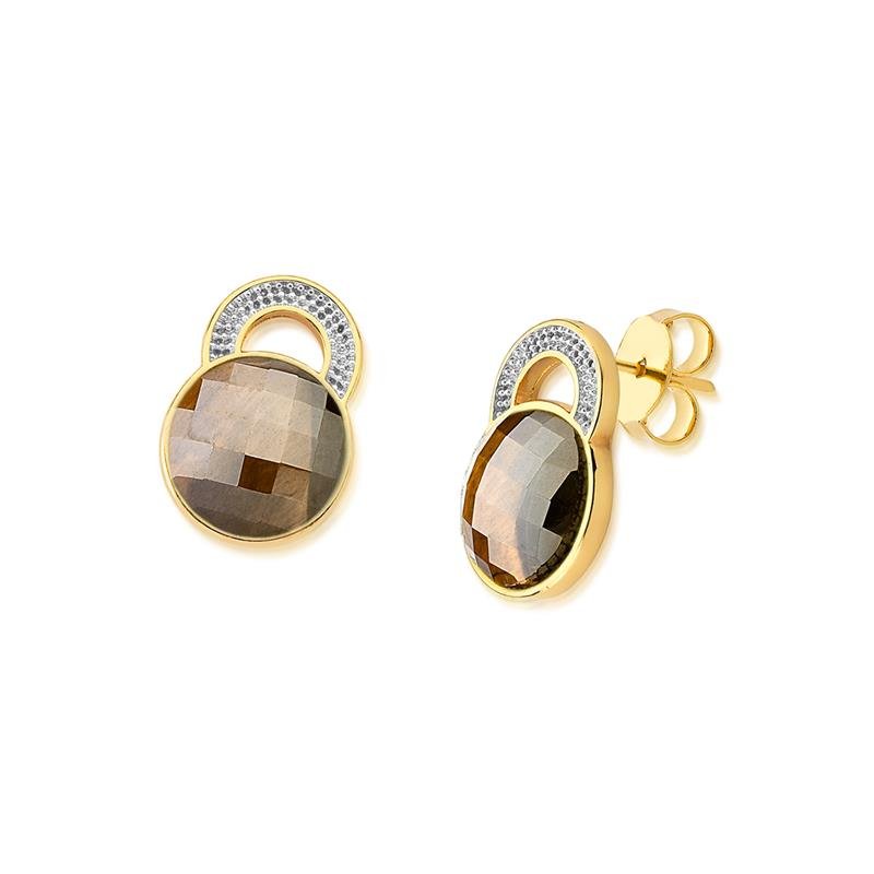 BRINCO FOLHEADO A OURO E RÓDIO BRANCO