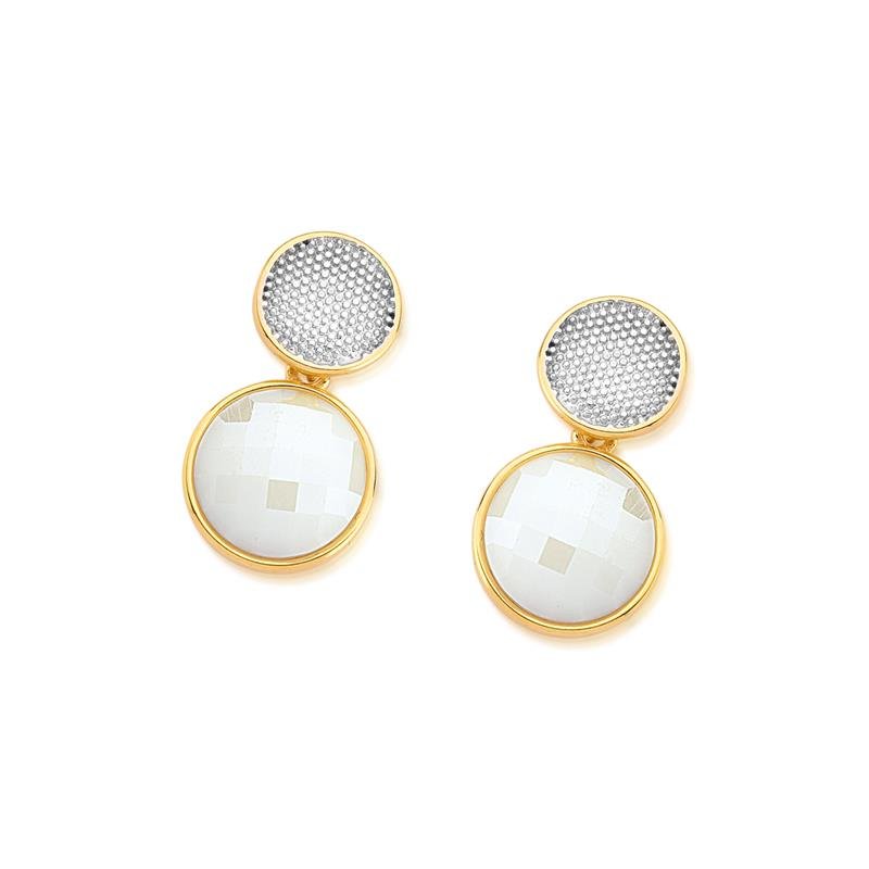 BRINCO FOLHEADO A OURO E RÓDIO BRANCO