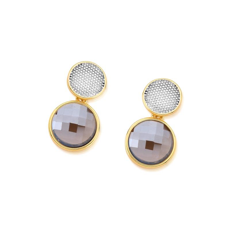BRINCO FOLHEADO A OURO E RÓDIO BRANCO