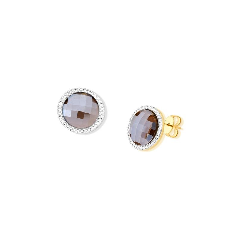 BRINCO FOLHEADO A OURO E RÓDIO BRANCO