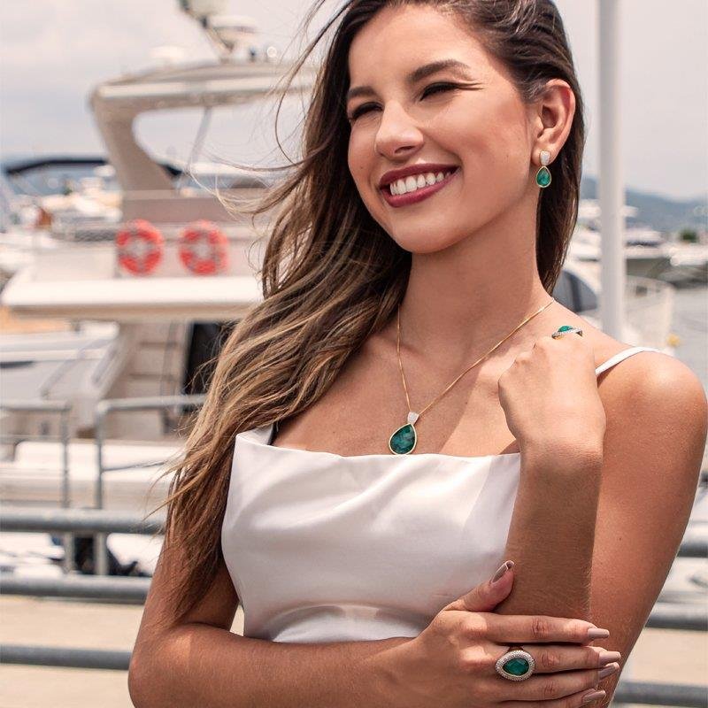 BRINCO FOLHEADO A OURO E RÓDIO BRANCO