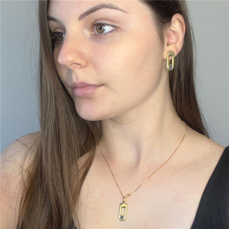 CONJUNTO FOLHEADO A OURO