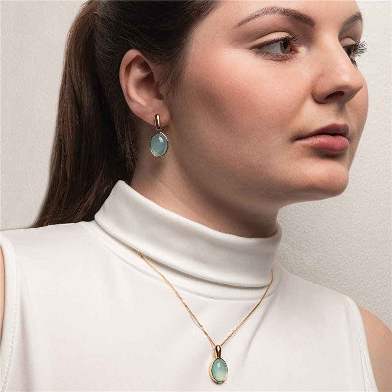 CONJUNTO FOLHEADO A OURO