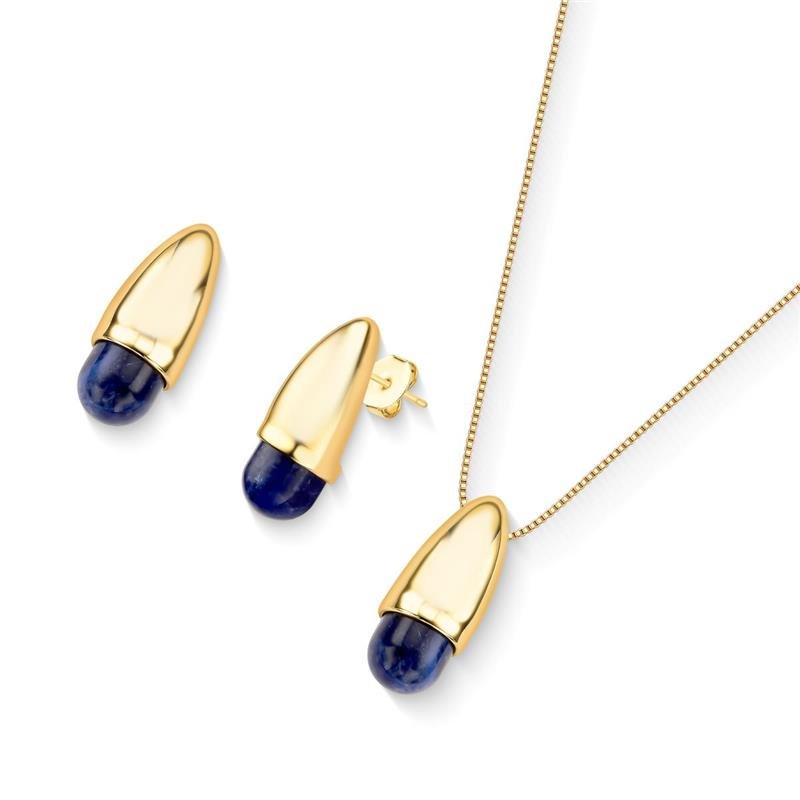 CONJUNTO FOLHEADO A OURO