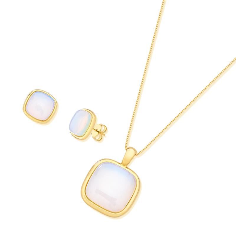 CONJUNTO FOLHEADO A OURO