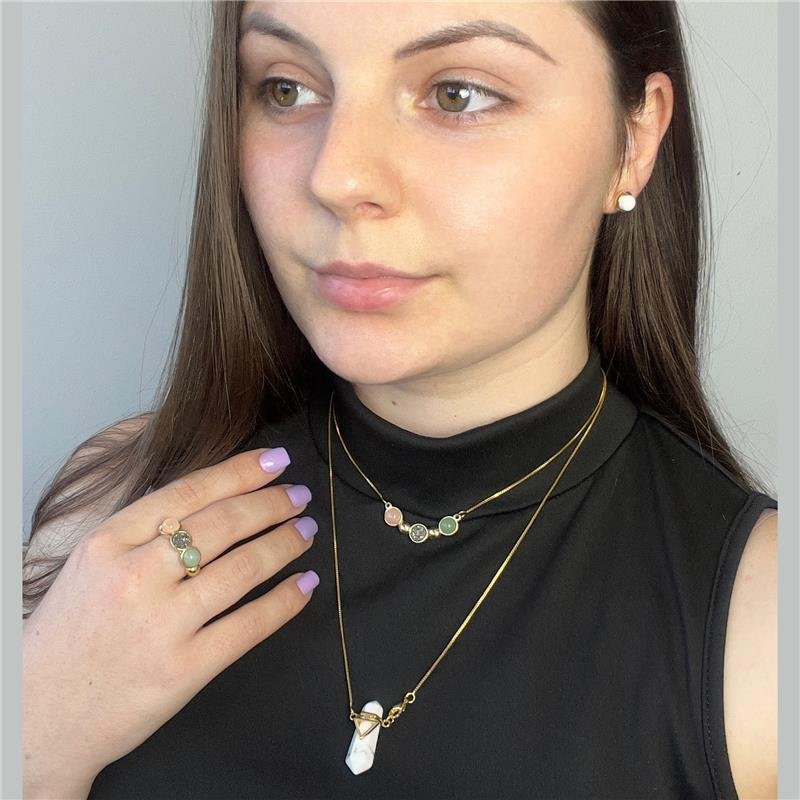 CONJUNTO FOLHEADO A OURO