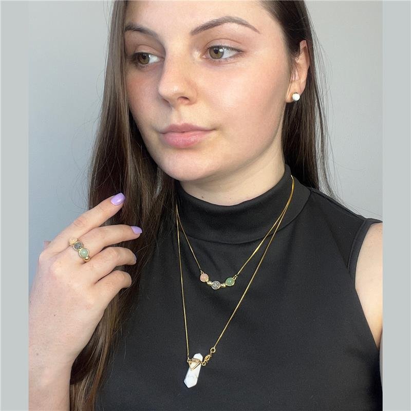 CONJUNTO FOLHEADO A OURO