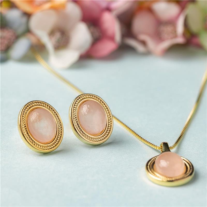 CONJUNTO FOLHEADO A OURO