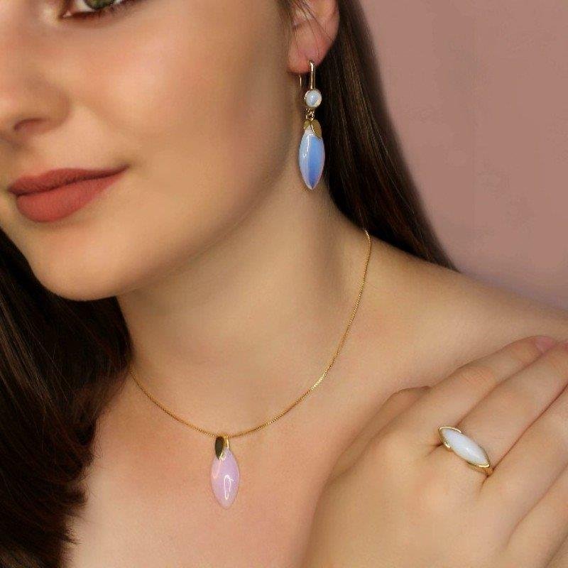 CONJUNTO FOLHEADO A OURO