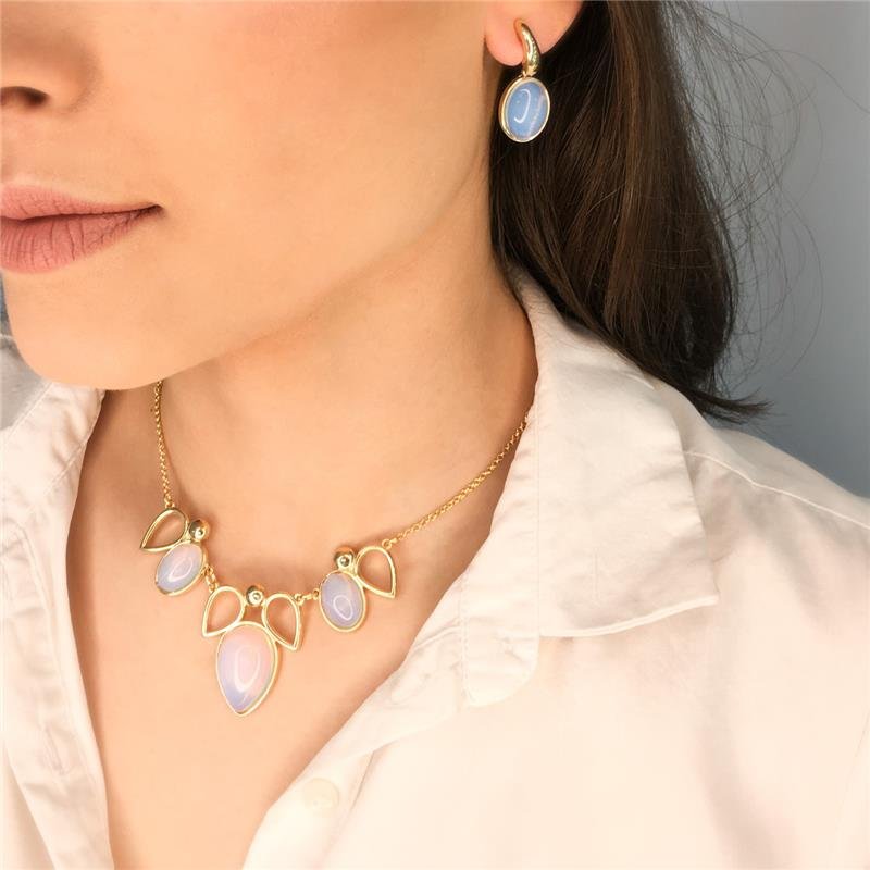 CONJUNTO FOLHEADO A OURO