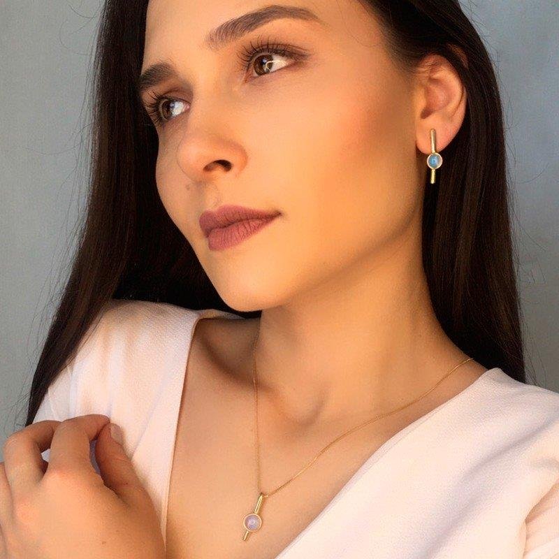 CONJUNTO FOLHEADO A OURO