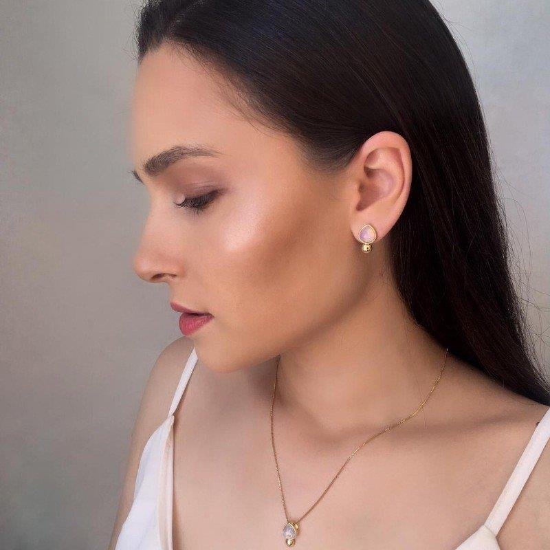 CONJUNTO FOLHEADO A OURO