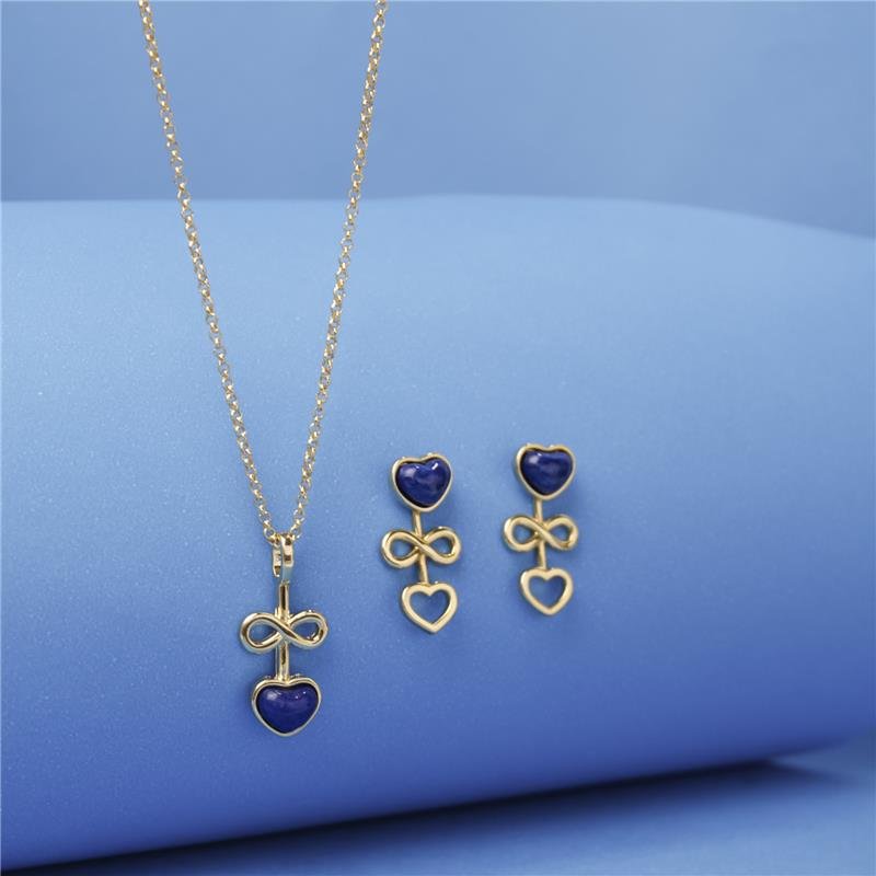 CONJUNTO FOLHEADO A OURO