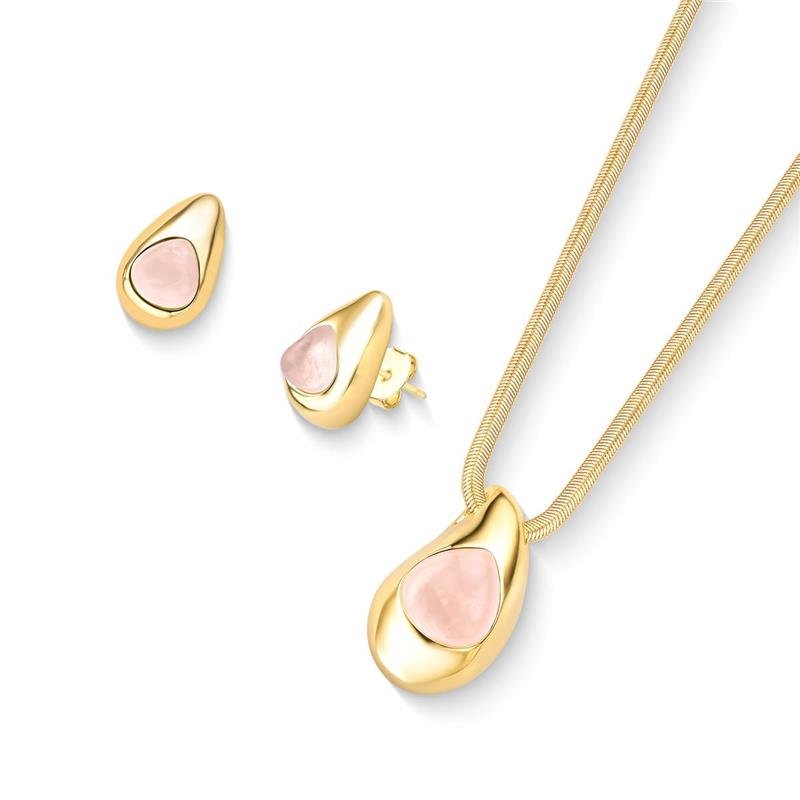 CONJUNTO FOLHEADO A OURO