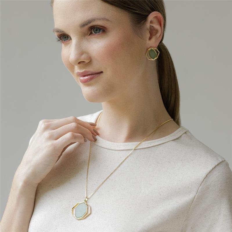 CONJUNTO FOLHEADO A OURO