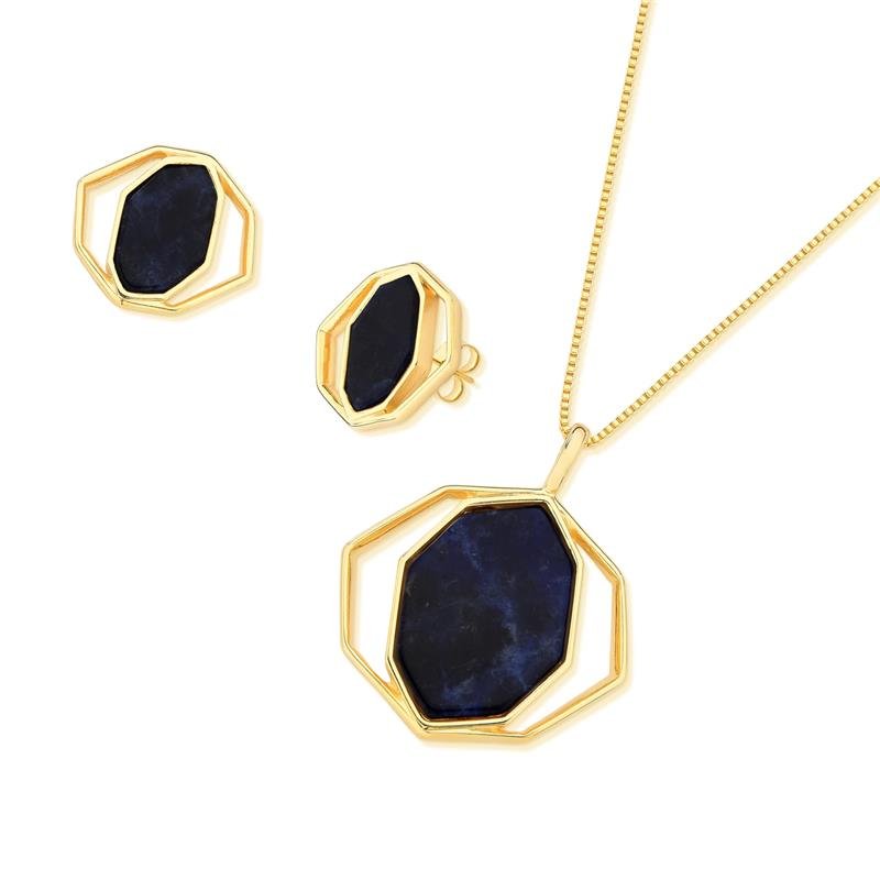 CONJUNTO FOLHEADO A OURO