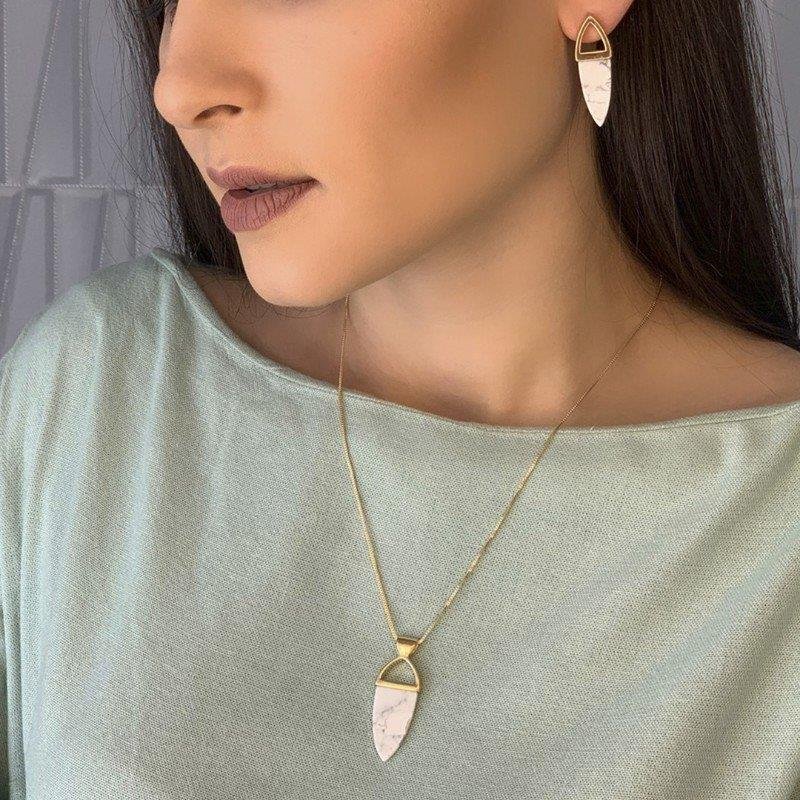 CONJUNTO FOLHEADO A OURO