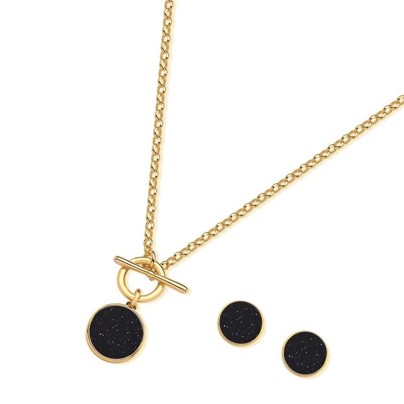 CONJUNTO FOLHEADO A OURO
