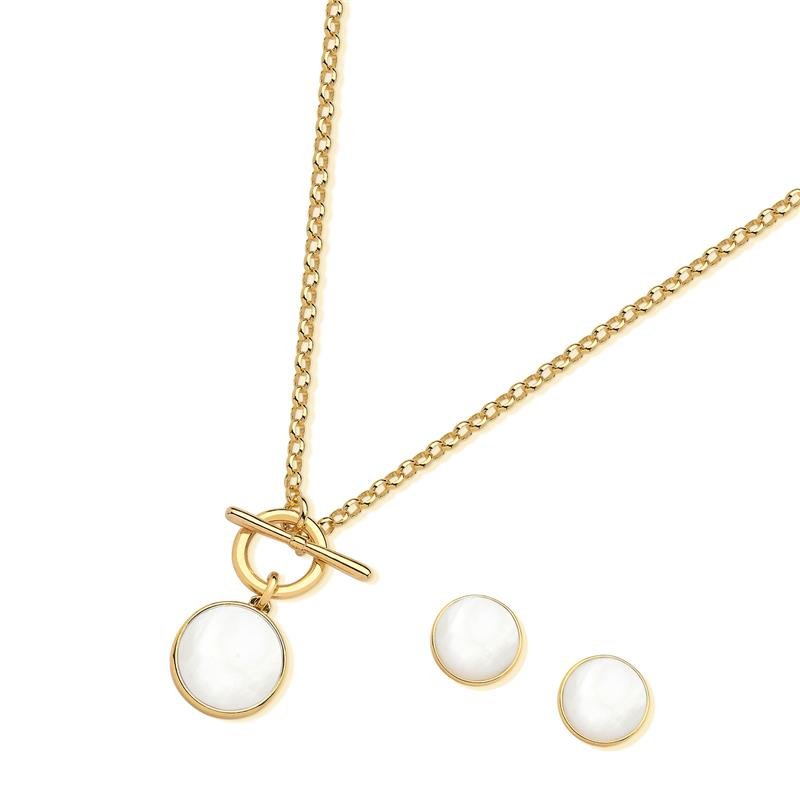 CONJUNTO FOLHEADO A OURO