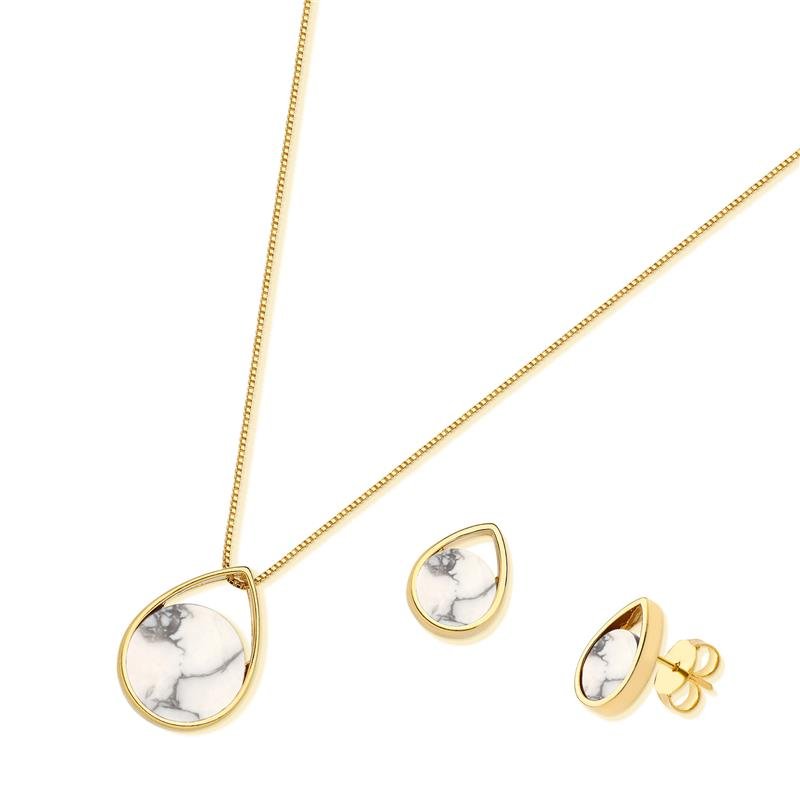 CONJUNTO FOLHEADO A OURO