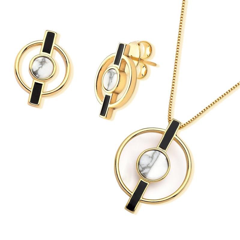 CONJUNTO FOLHEADO A OURO