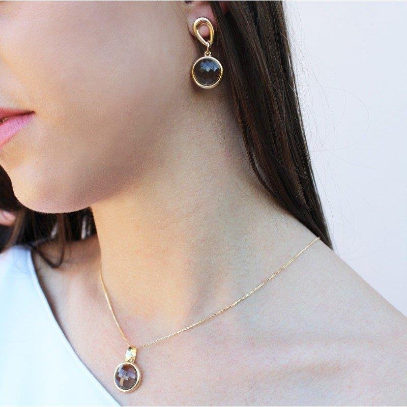 CONJUNTO FOLHEADO A OURO