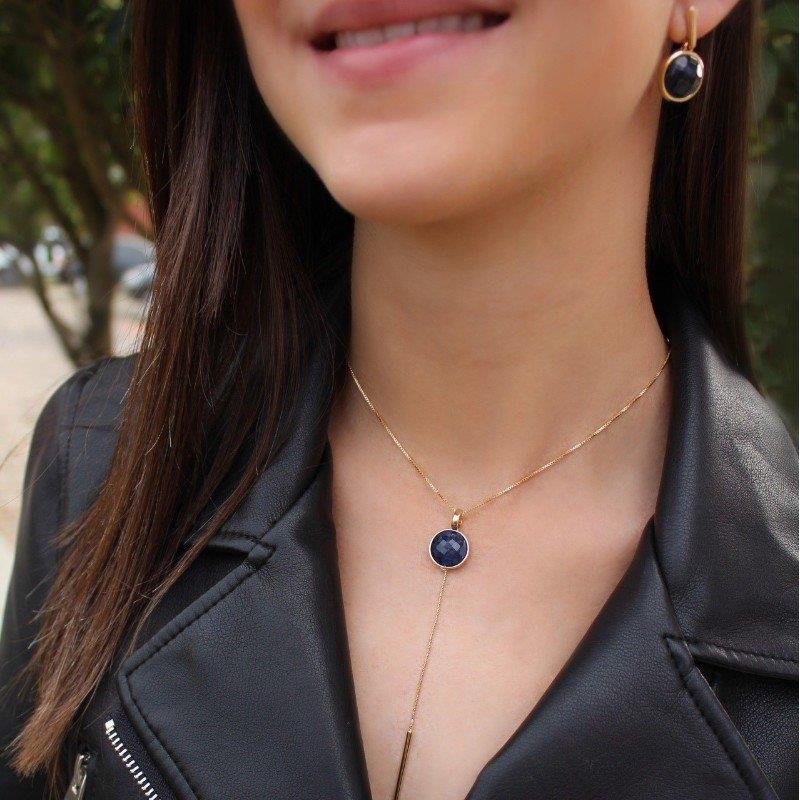 CONJUNTO FOLHEADO A OURO