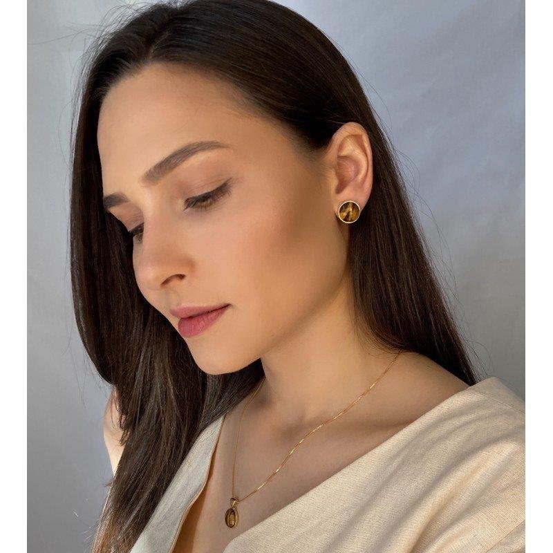 CONJUNTO FOLHEADO A OURO