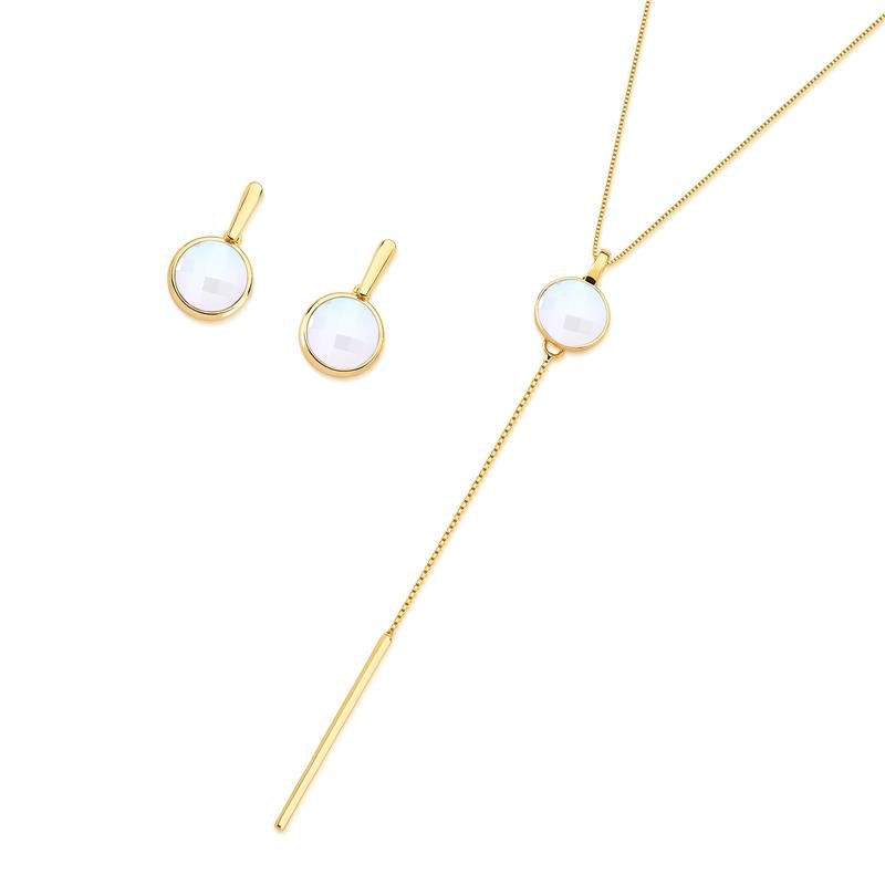 CONJUNTO FOLHEADO A OURO