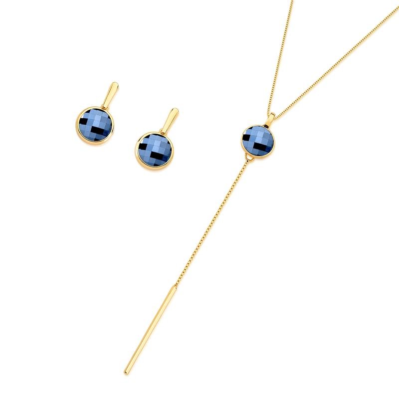 CONJUNTO FOLHEADO A OURO
