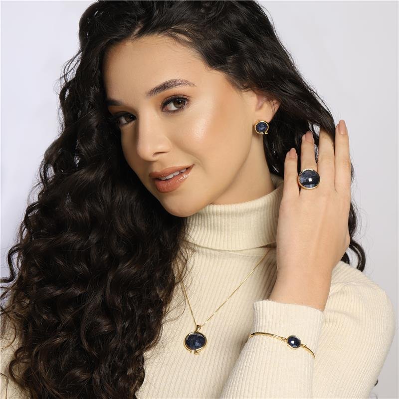 CONJUNTO FOLHEADO A OURO