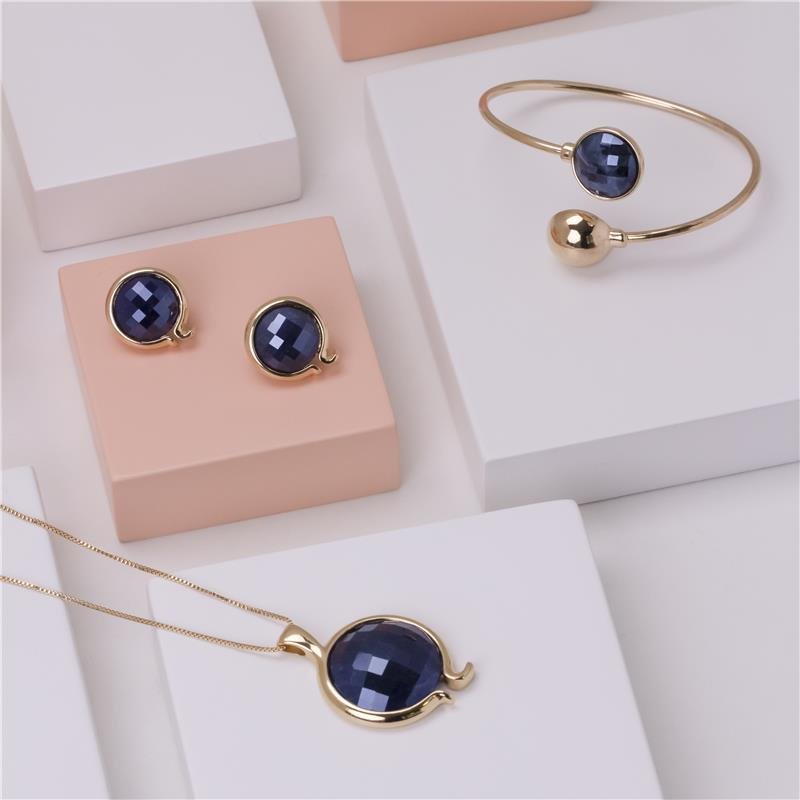 CONJUNTO FOLHEADO A OURO