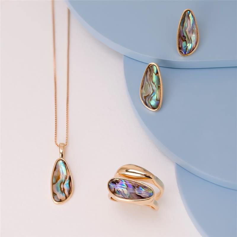 CONJUNTO FOLHEADO A OURO