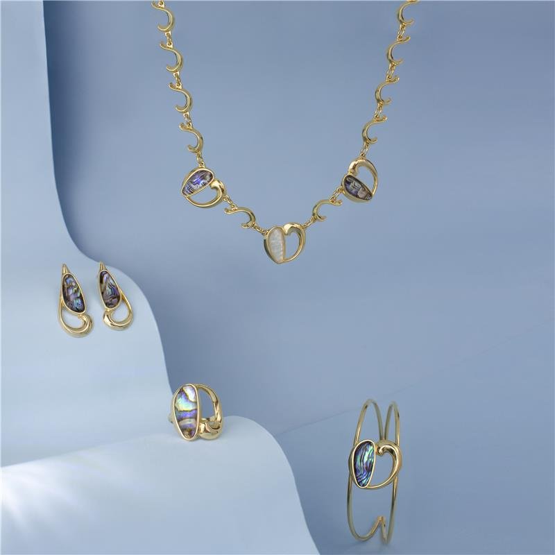 CONJUNTO FOLHEADO A OURO