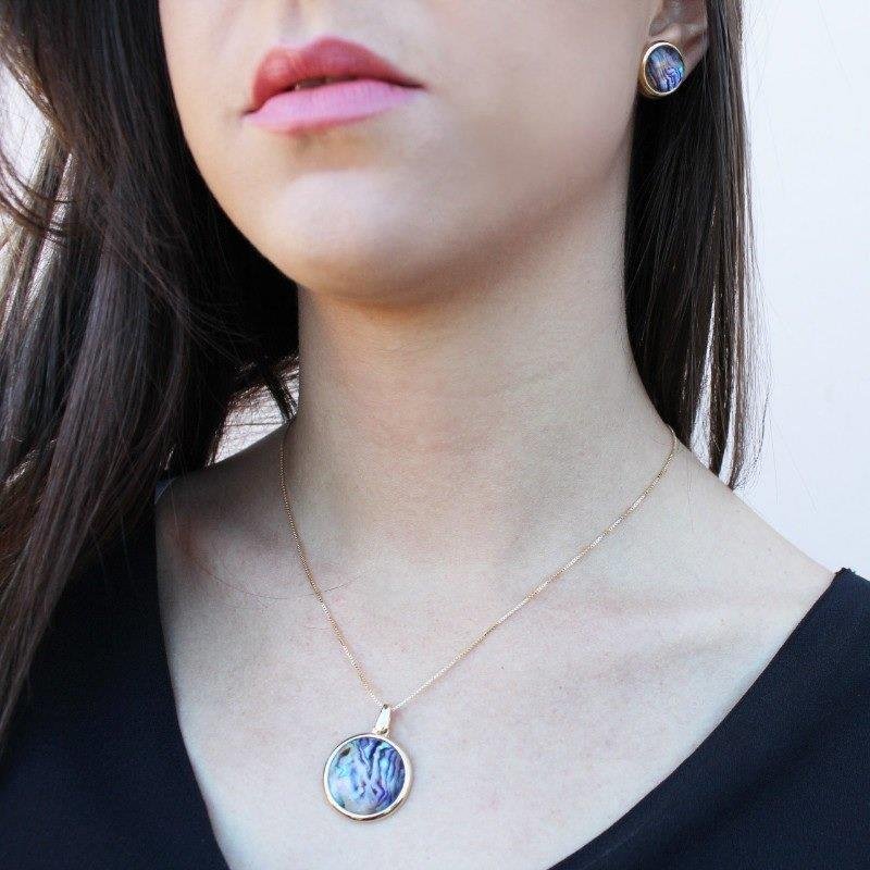 CONJUNTO FOLHEADO A OURO