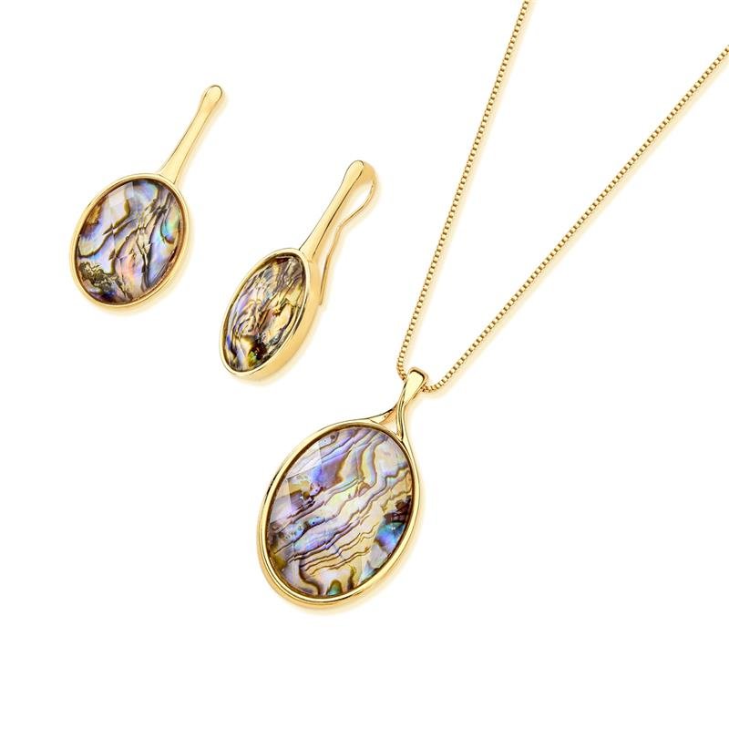 CONJUNTO FOLHEADO A OURO
