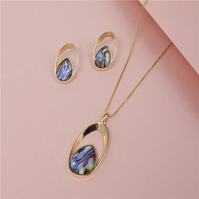 CONJUNTO FOLHEADO A OURO