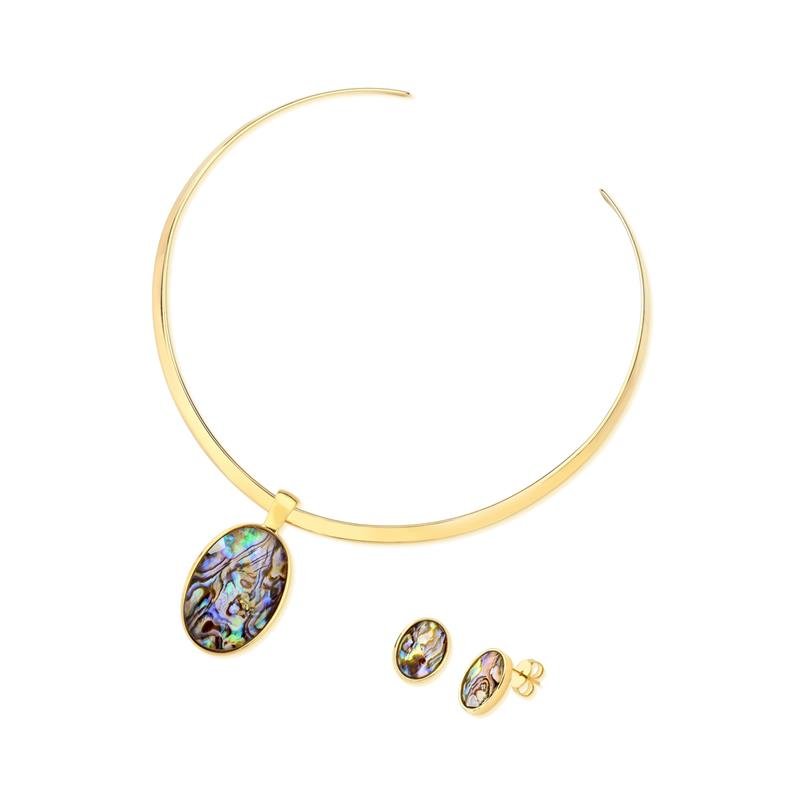 CONJUNTO FOLHEADO A OURO