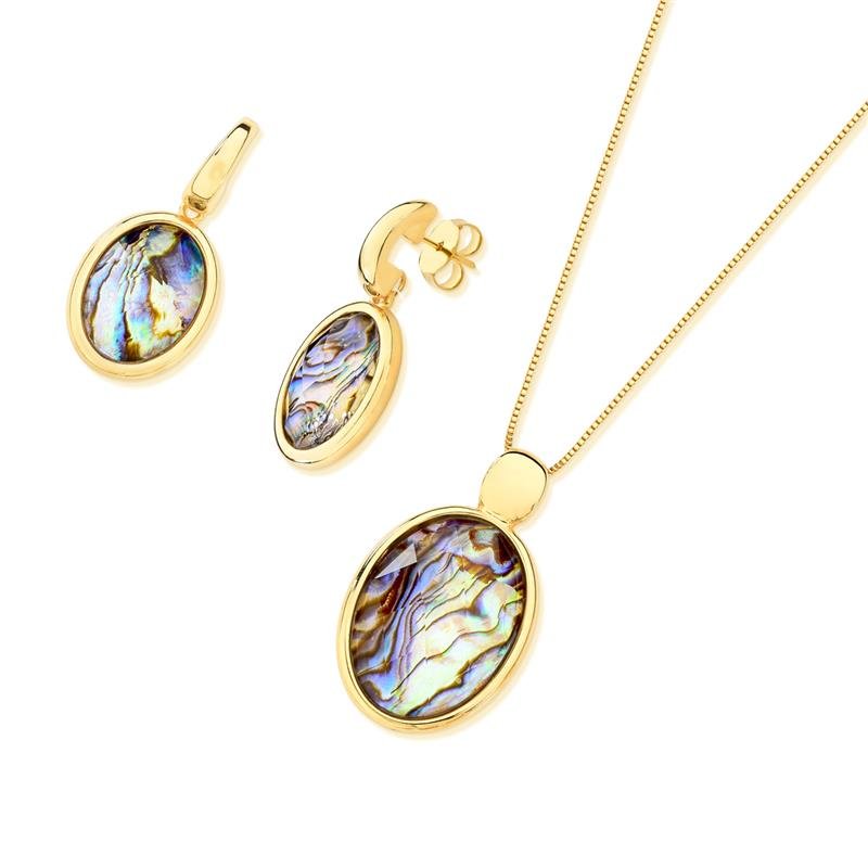 CONJUNTO FOLHEADO A OURO