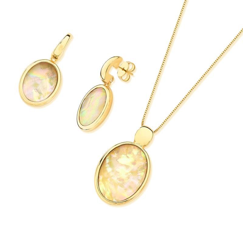 CONJUNTO FOLHEADO A OURO