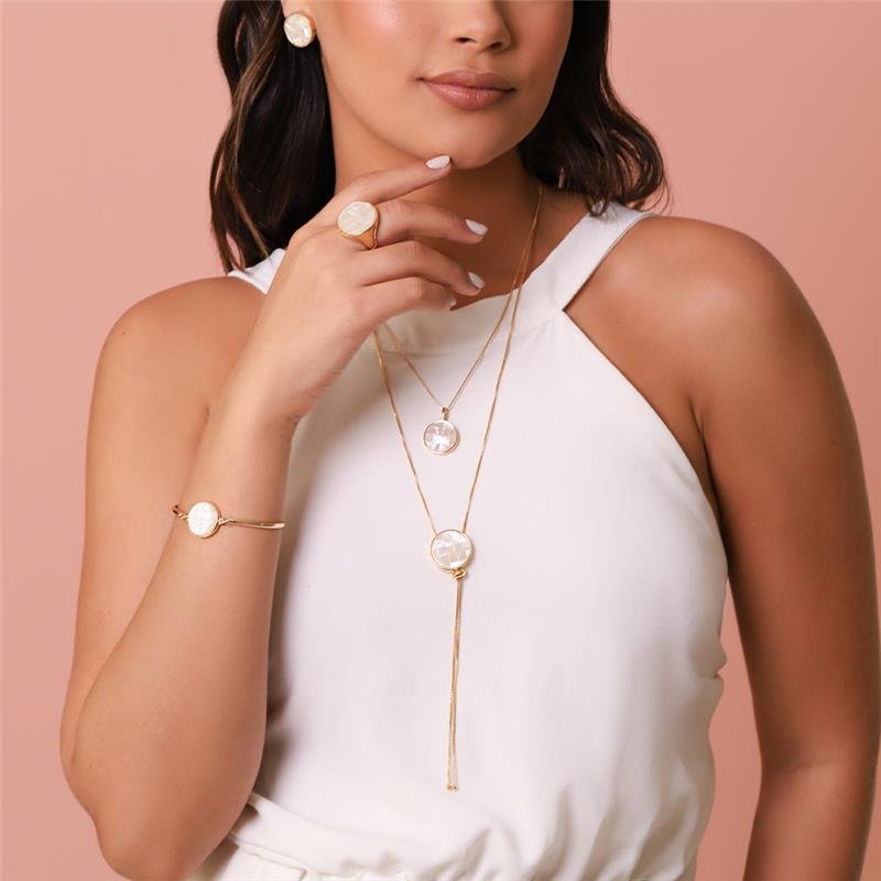 CONJUNTO FOLHEADO A OURO
