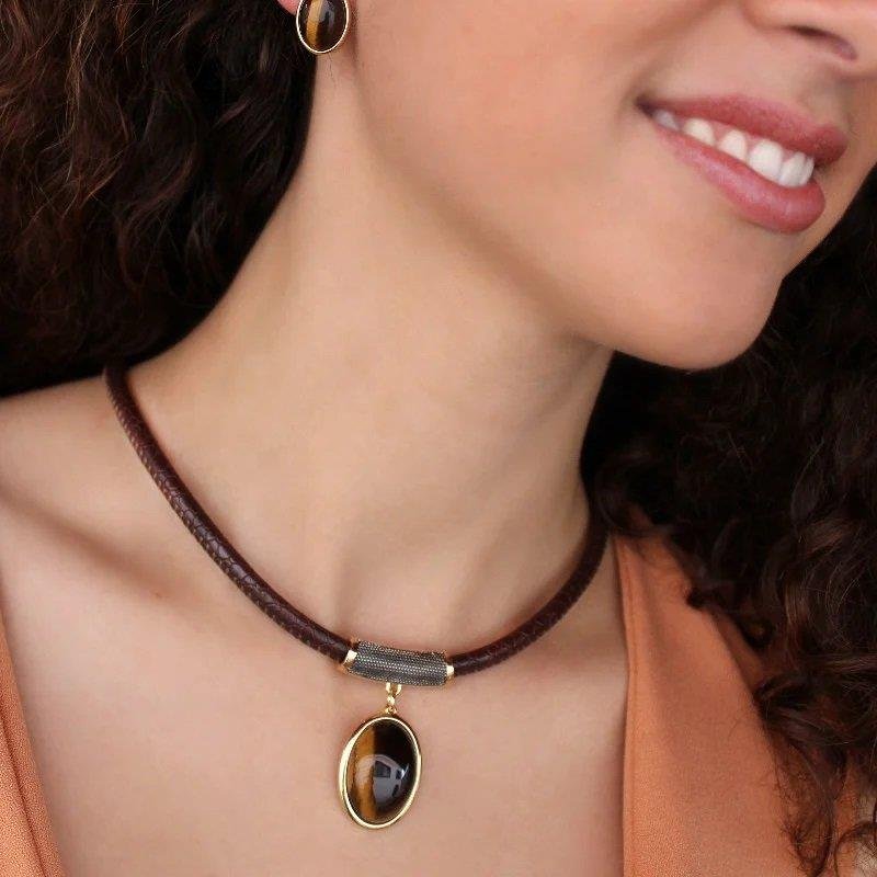 CONJUNTO FOLHEADO A OURO E RÓDIO NEGRO