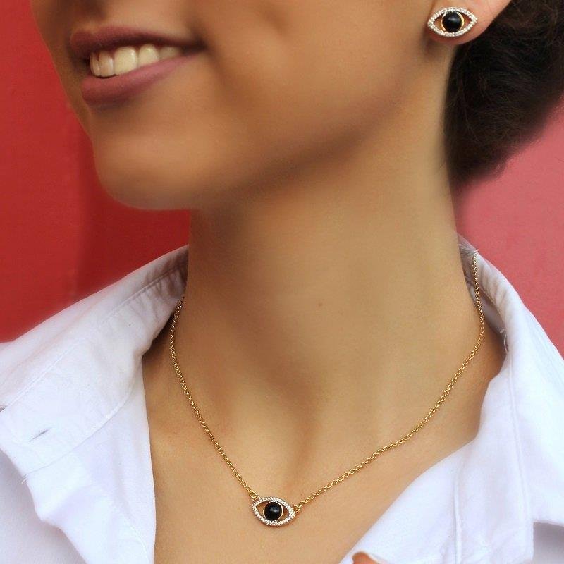 CONJUNTO FOLHEADO A OURO E RÓDIO BRANCO