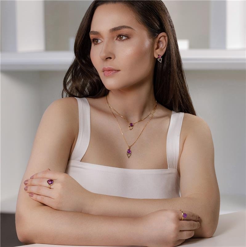 CONJUNTO FOLHEADO A OURO E RÓDIO BRANCO