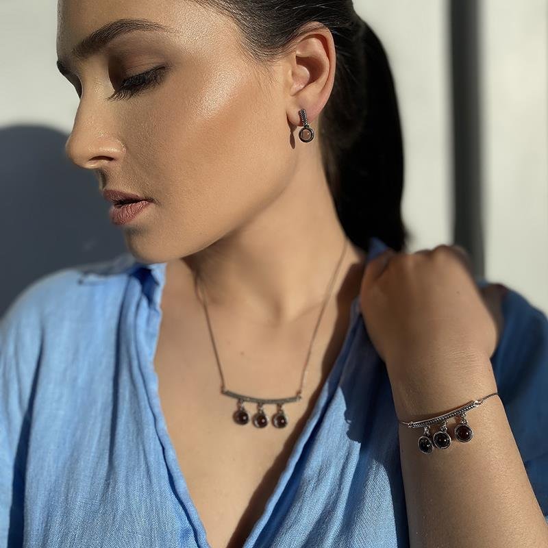 CONJUNTO FOLHEADO A PRATA VELHA