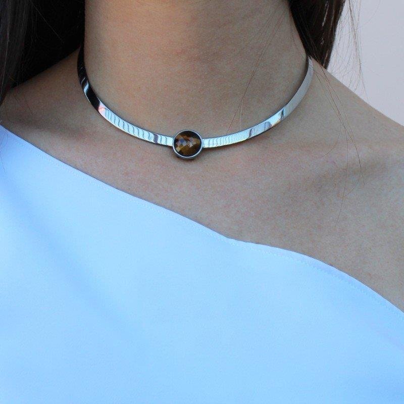 CHOKER FOLHEADO A RÓDIO NEGRO