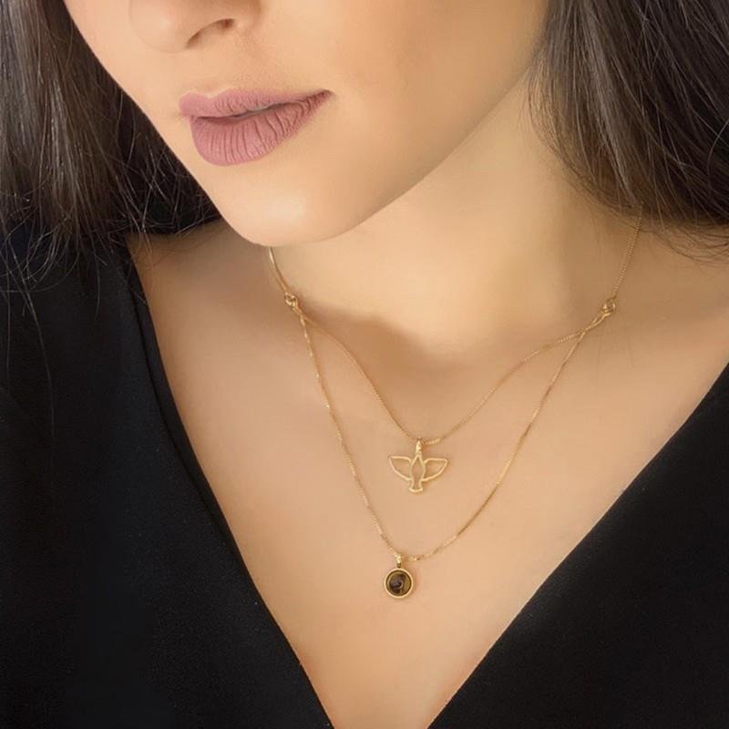 PINGENTE FOLHEADO A OURO