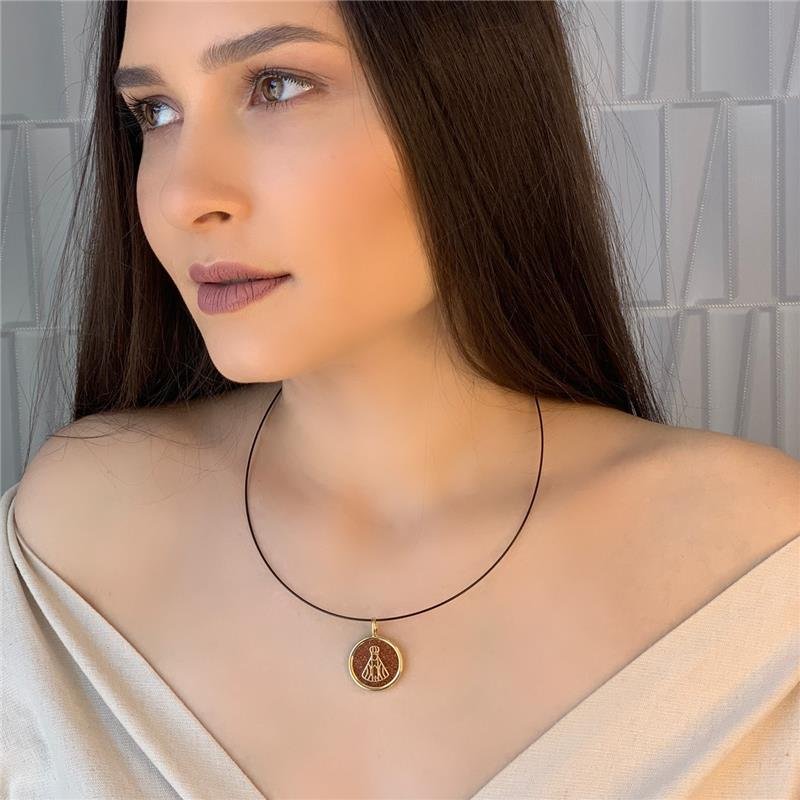 PINGENTE FOLHEADO A OURO