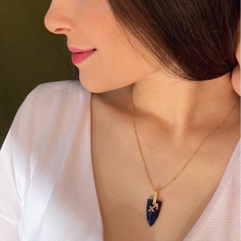 PINGENTE SAGITÁRIO FOLHEADO A OURO